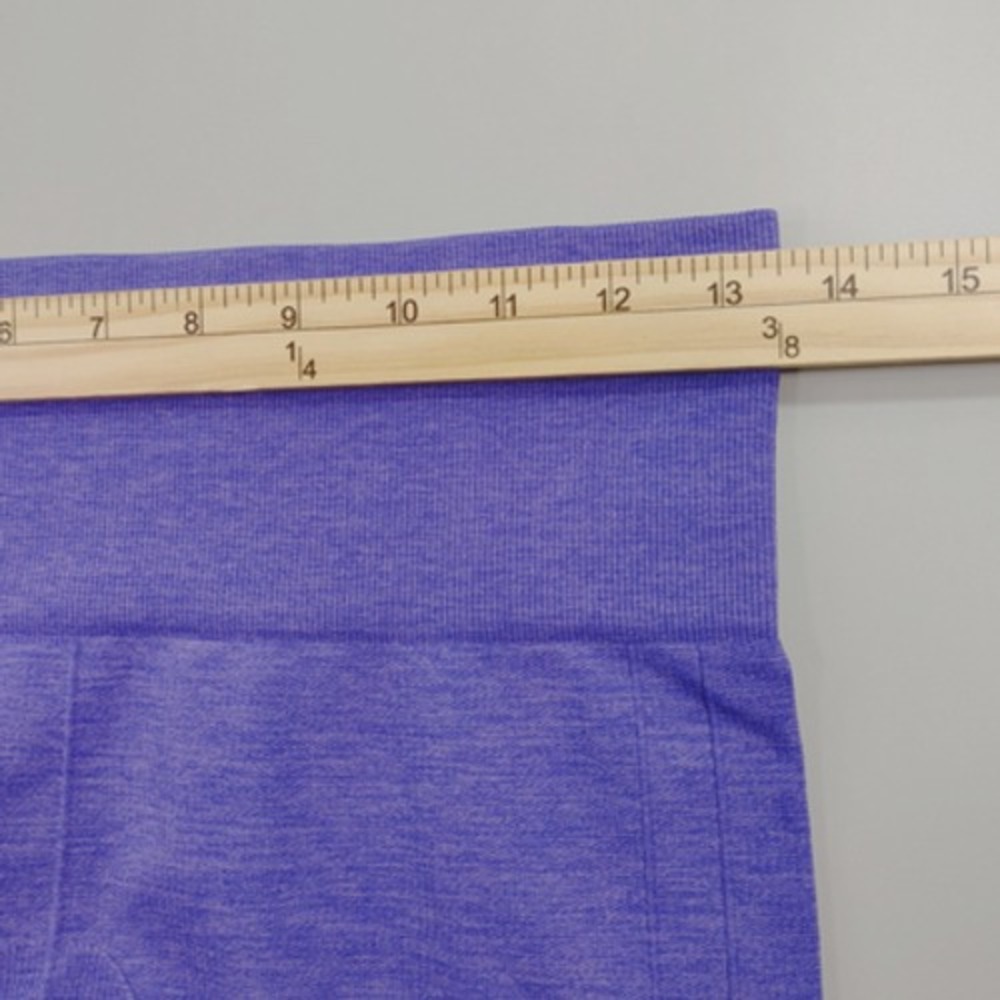 Lululemon‎ Crop Leggings 6 Purple In The Flow Ruched Sides Seamless Yoga - Picture 12 of 12